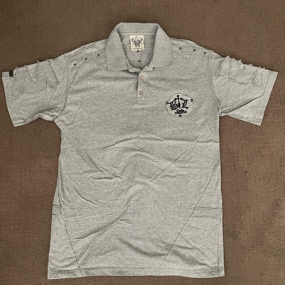 Black label Mens Polo Shirt Grey Size 2XL Excellent Condition.